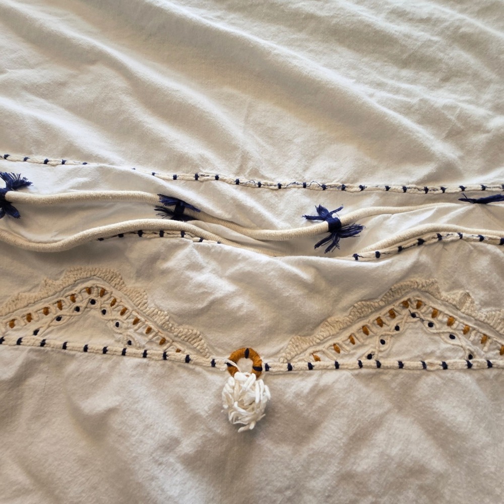 Vineet Bahl Romula for Anthropologie Embroidered Queen Duvet Cover Sham Set READ - Picture 3 of 16